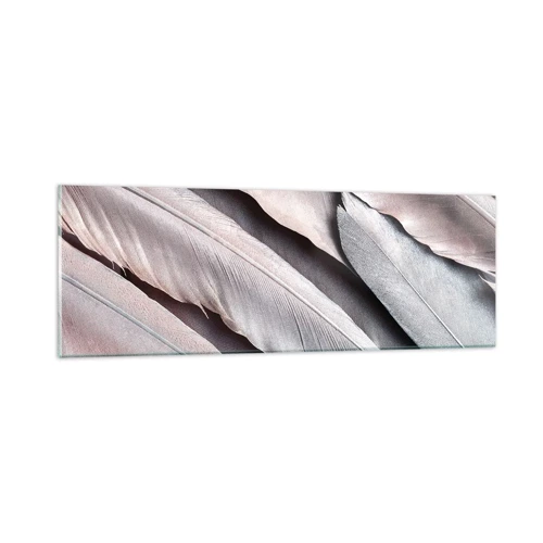 Billede på glas - I lyserødt sølv - 90x30 cm