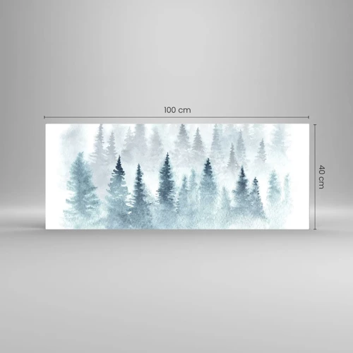 Billede på glas - Indhyllet i tåge - 100x40 cm