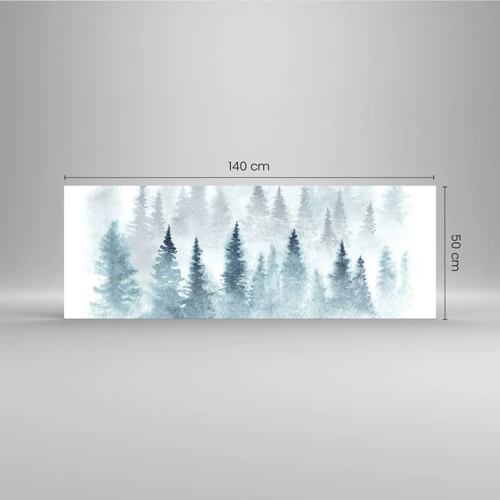 Billede på glas - Indhyllet i tåge - 140x50 cm