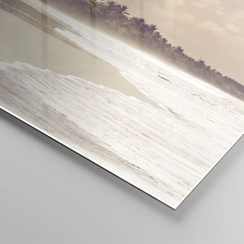 Billede på glas - Kærtegner bølgerne - 160x50 cm