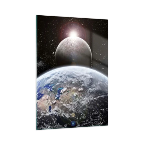 Billede på glas - Kosmisk landskab - solopgang - 50x70 cm