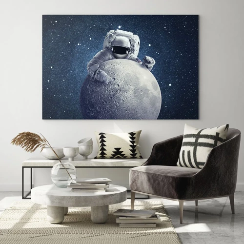 Billede på glas - Kosmisk spøgefugl - 100x70 cm