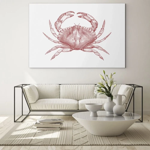 Billede på glas - Krabbe over krabber - 70x50 cm