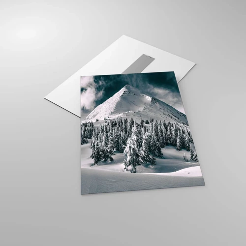 Billede på glas - Land med sne og is - 50x70 cm
