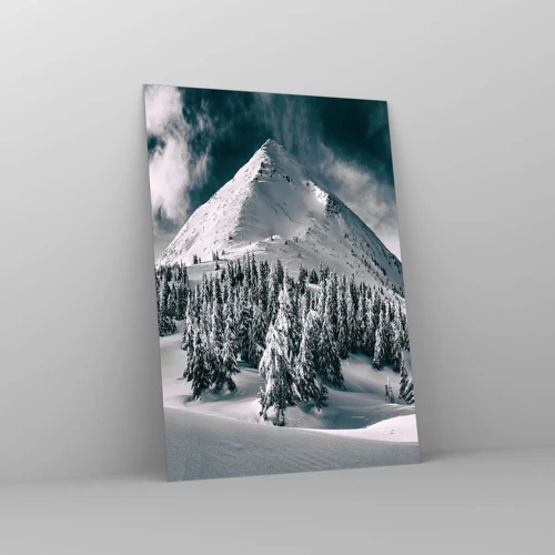Billede på glas - Land med sne og is - 50x70 cm