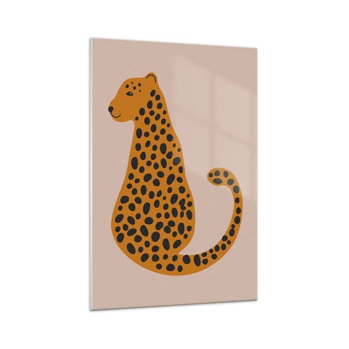 Billede på glas - Leopardprint er et moderigtigt mønster - 70x100 cm