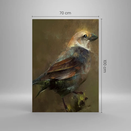 Billede på glas - Lille spurv, lille fugl - 70x100 cm