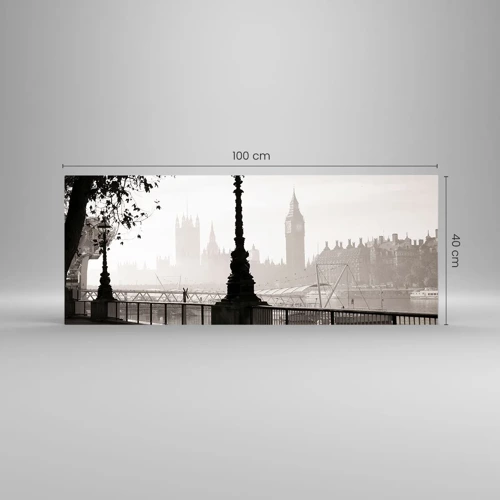 Billede på glas - London morgen - 100x40 cm