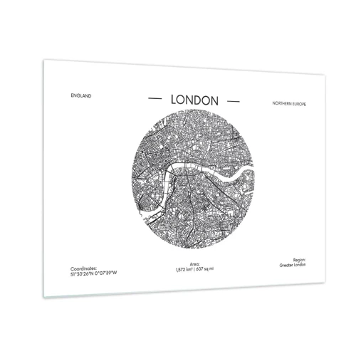 Billede på glas - Londons anatomi - 70x50 cm