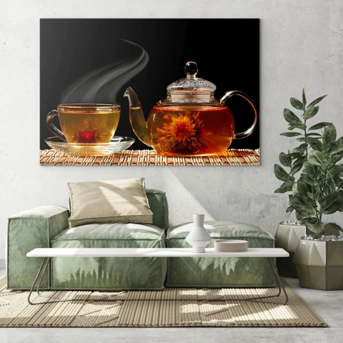 Billede på glas - Magien og kunsten at brygge te - 70x50 cm