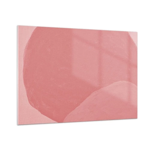 Billede på glas - Organisk komposition i pink - 100x70 cm