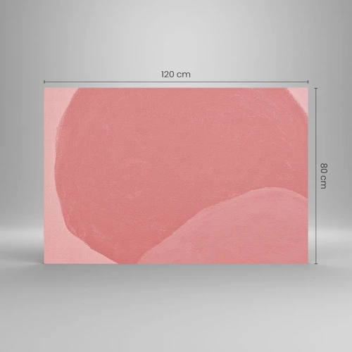 Billede på glas - Organisk komposition i pink - 120x80 cm