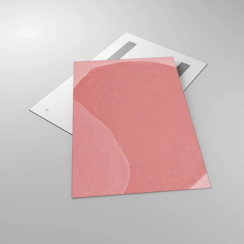 Billede på glas - Organisk komposition i pink - 80x120 cm