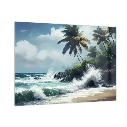 Billede på glas - På en tropisk strand - 100x70 cm