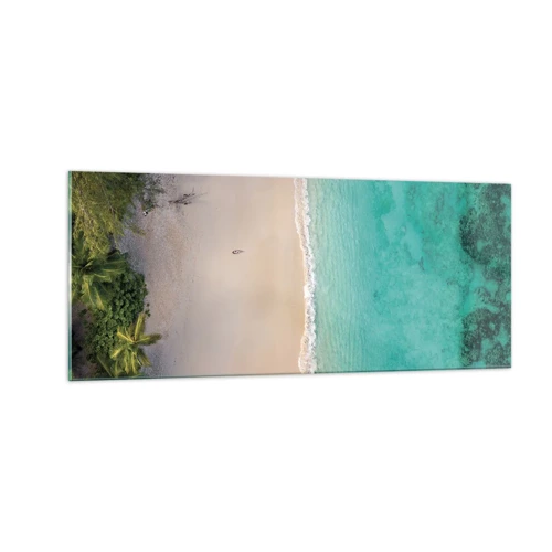 Billede på glas - Paradis strand - 100x40 cm
