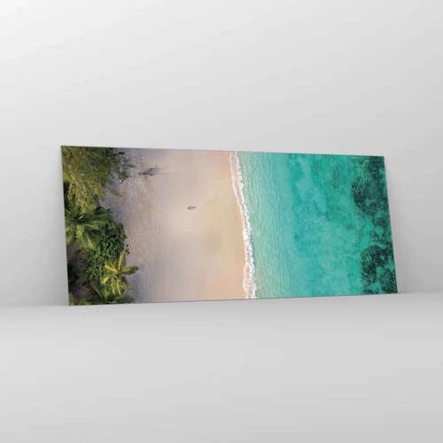 Billede på glas - Paradis strand - 120x50 cm