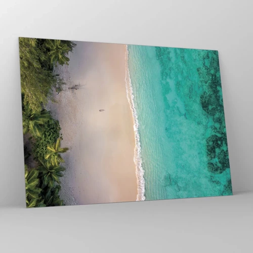 Billede på glas - Paradis strand - 70x50 cm