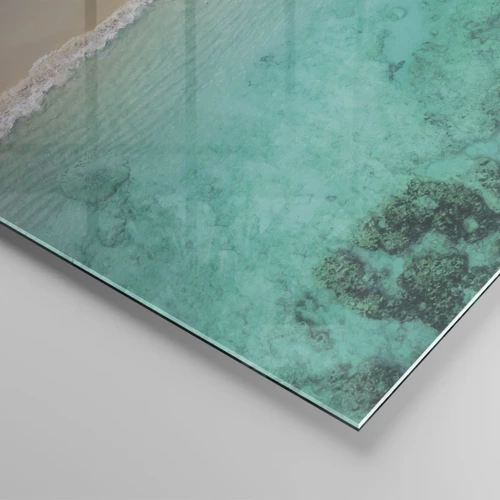 Billede på glas - Paradis strand - 90x30 cm