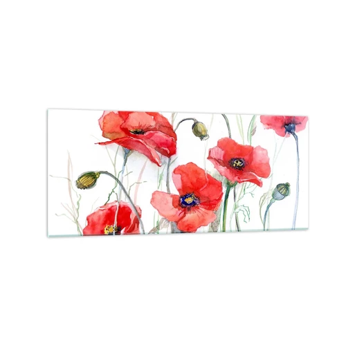 Billede på glas - Polske blomster - 120x50 cm