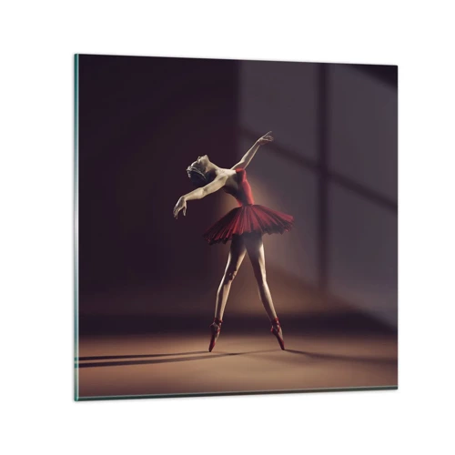 Billede på glas - Prima ballerina - 30x30 cm