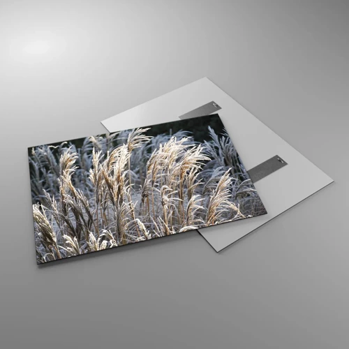 Billede på glas - Pyntet med frost - 100x70 cm