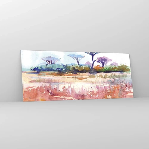 Billede på glas - Savannens farver - 100x40 cm