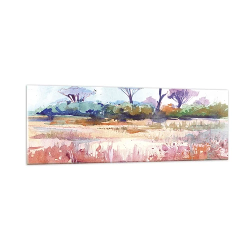 Billede på glas - Savannens farver - 90x30 cm