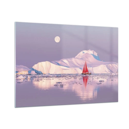 Billede på glas - Sejlets varme, isens kulde - 100x70 cm