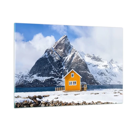 Billede på glas - Skandinavisk ferie - 120x80 cm