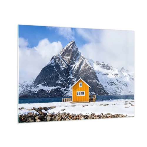 Billede på glas - Skandinavisk ferie - 70x50 cm