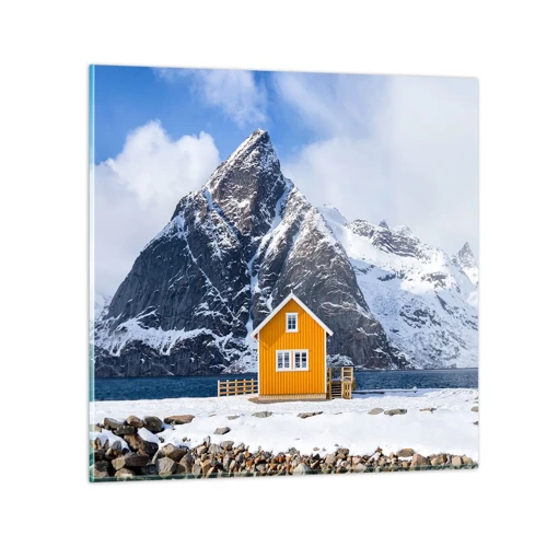Billede på glas - Skandinavisk ferie - 70x70 cm