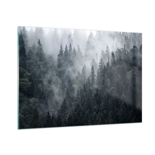 Billede på glas - Skovens daggry - 100x70 cm