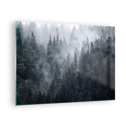 Billede på glas - Skovens daggry - 70x50 cm