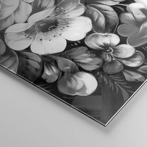 Billede på glas - Smuk selv i grå farve - 60x60 cm
