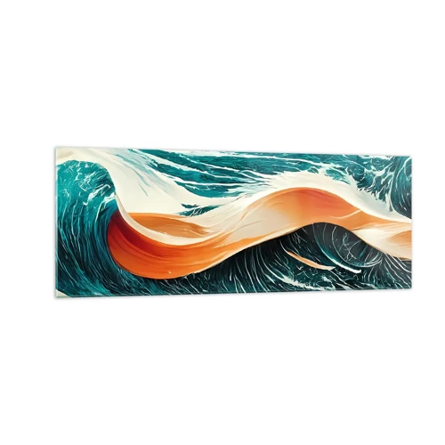 Billede på glas - Surferens drøm - 140x50 cm