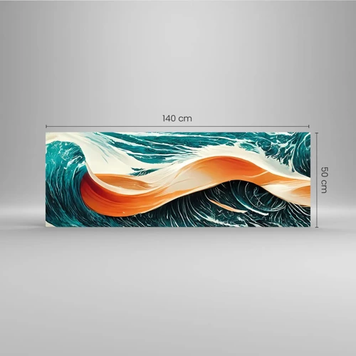 Billede på glas - Surferens drøm - 140x50 cm