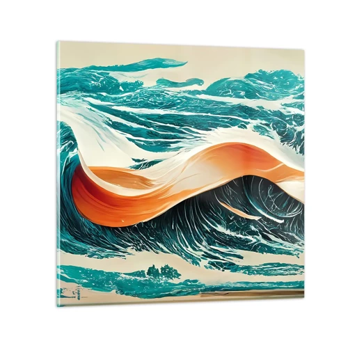 Billede på glas - Surferens drøm - 30x30 cm