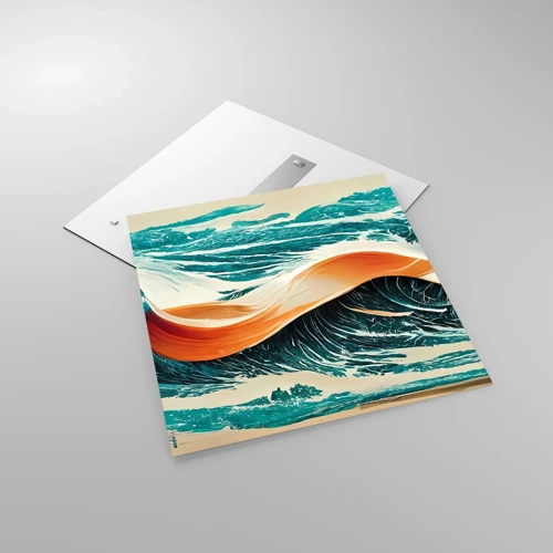Billede på glas - Surferens drøm - 70x70 cm