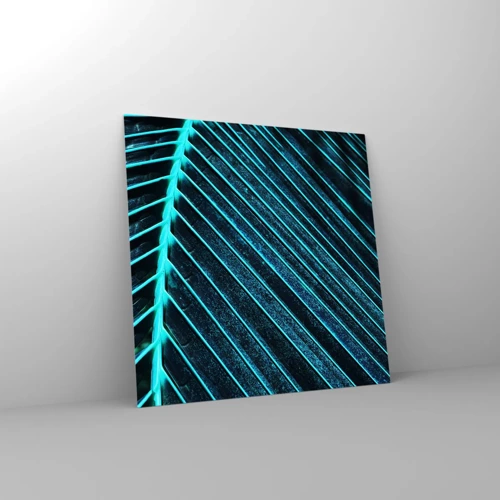 Billede på glas - Tekstur af grønt - 50x50 cm