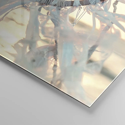 Billede på glas - Totem med blonder - 70x70 cm