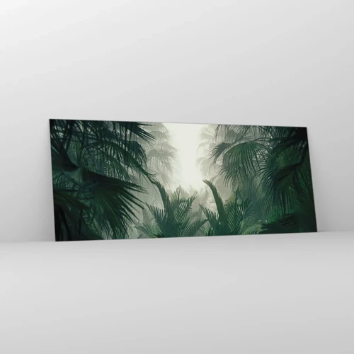 Billede på glas - Tropisk mysterium - 100x40 cm