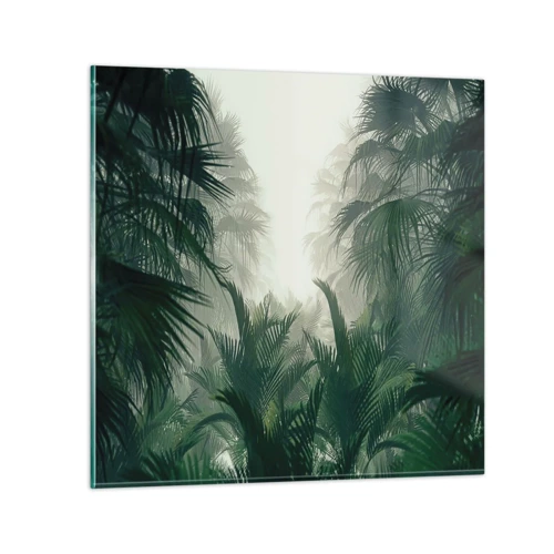 Billede på glas - Tropisk mysterium - 60x60 cm