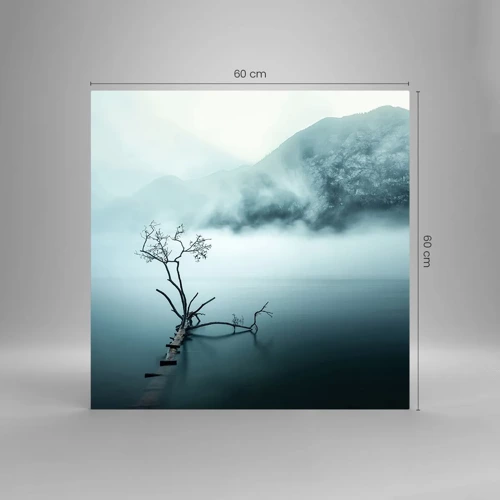 Billede på glas - Ud af vand og tåge - 60x60 cm