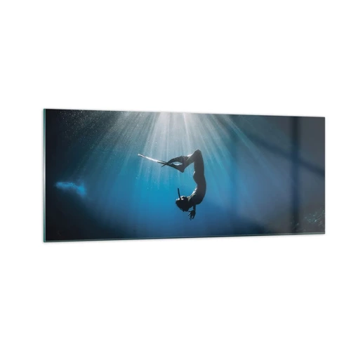 Billede på glas - Undervandsdans - 100x40 cm