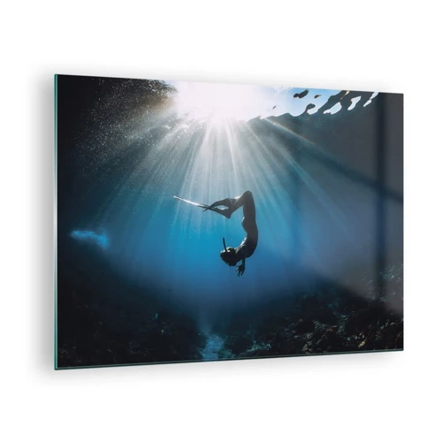 Billede på glas - Undervandsdans - 70x50 cm