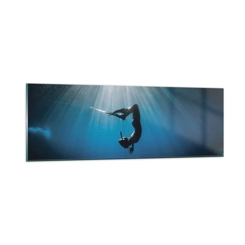 Billede på glas - Undervandsdans - 90x30 cm