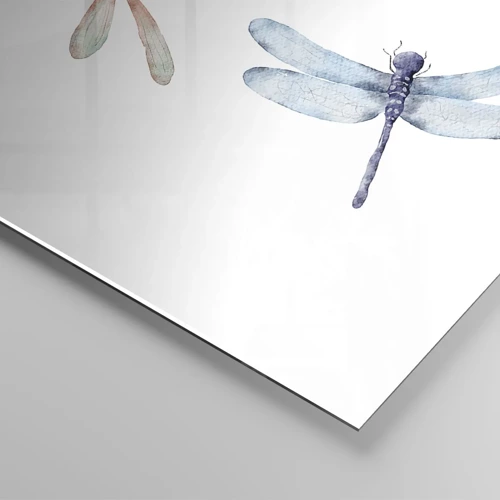Billede på glas - Vægtløse guldsmede - 140x50 cm