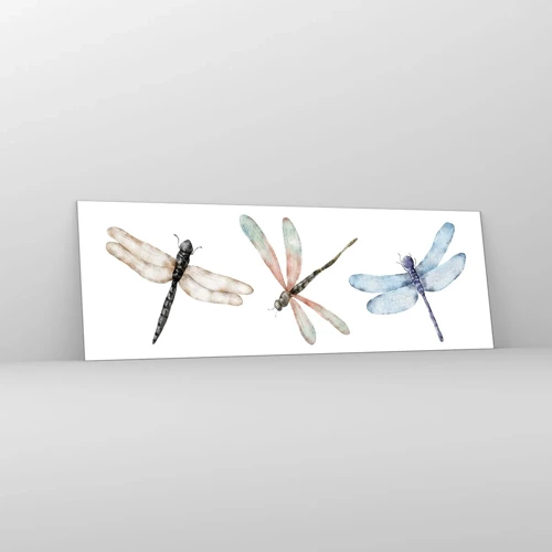 Billede på glas - Vægtløse guldsmede - 90x30 cm