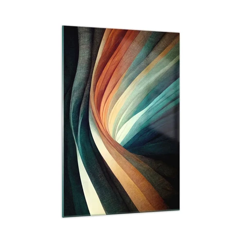 Billede på glas - Vævet af farver - 70x100 cm