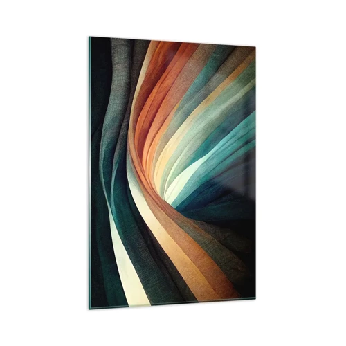 Billede på glas - Vævet af farver - 80x120 cm